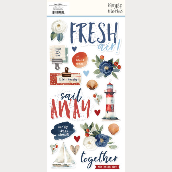 Simple Stories Simple Vintage Sand & Sea Foam Stickers