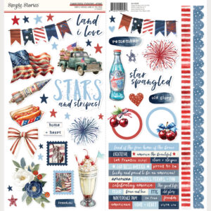 Simple Stories Simple Vintage Land of the Free Cardstock Stickers Icons