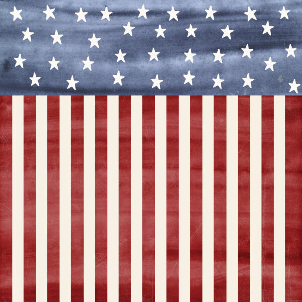 Simple Stories Simple Vintage Land of the Free 12X12 Stars & Stripes