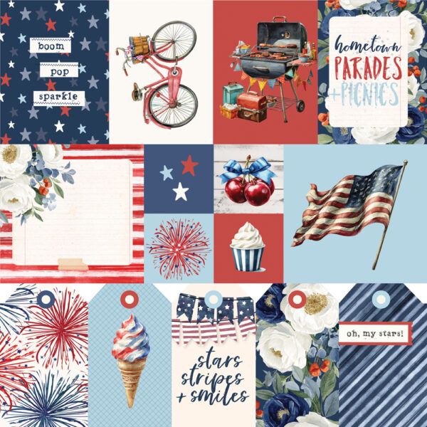 Simple Stories Simple Vintage Land of the Free 12X12 Elements 1