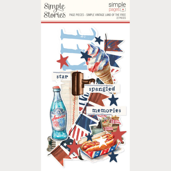 Simple Stories Simple Vintage Land of the Free Page Pieces
