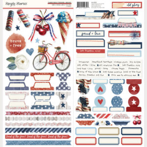 Simple Stories Simple Vintage Land of the Free Cardstock Stickers Basics