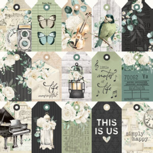 Simple Stories Simple Vintage Timeless Harmony 12X12 Tag Elements
