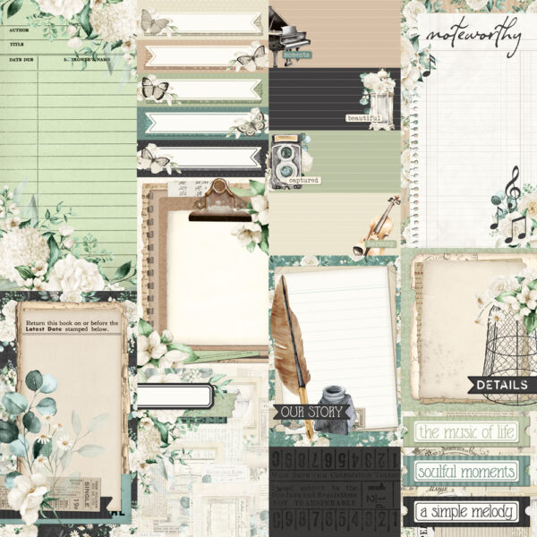 Simple Stories Simple Vintage Timeless Harmony 12X12 Journal Elements