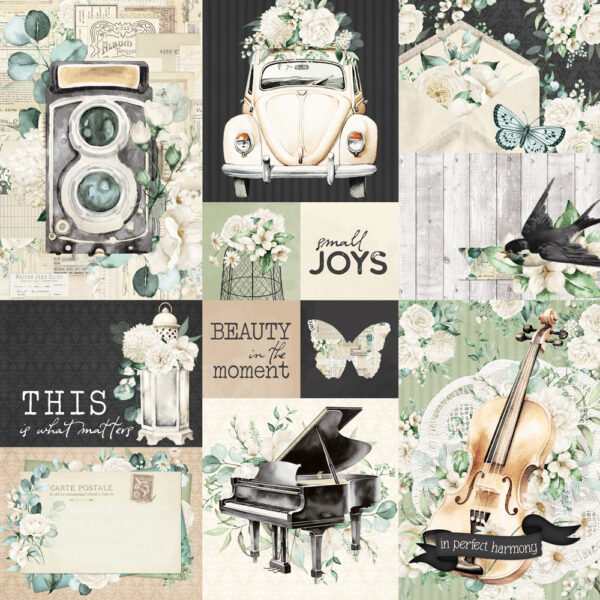 Simple Stories Simple Vintage Timeless Harmony 12X12 Combo Elements