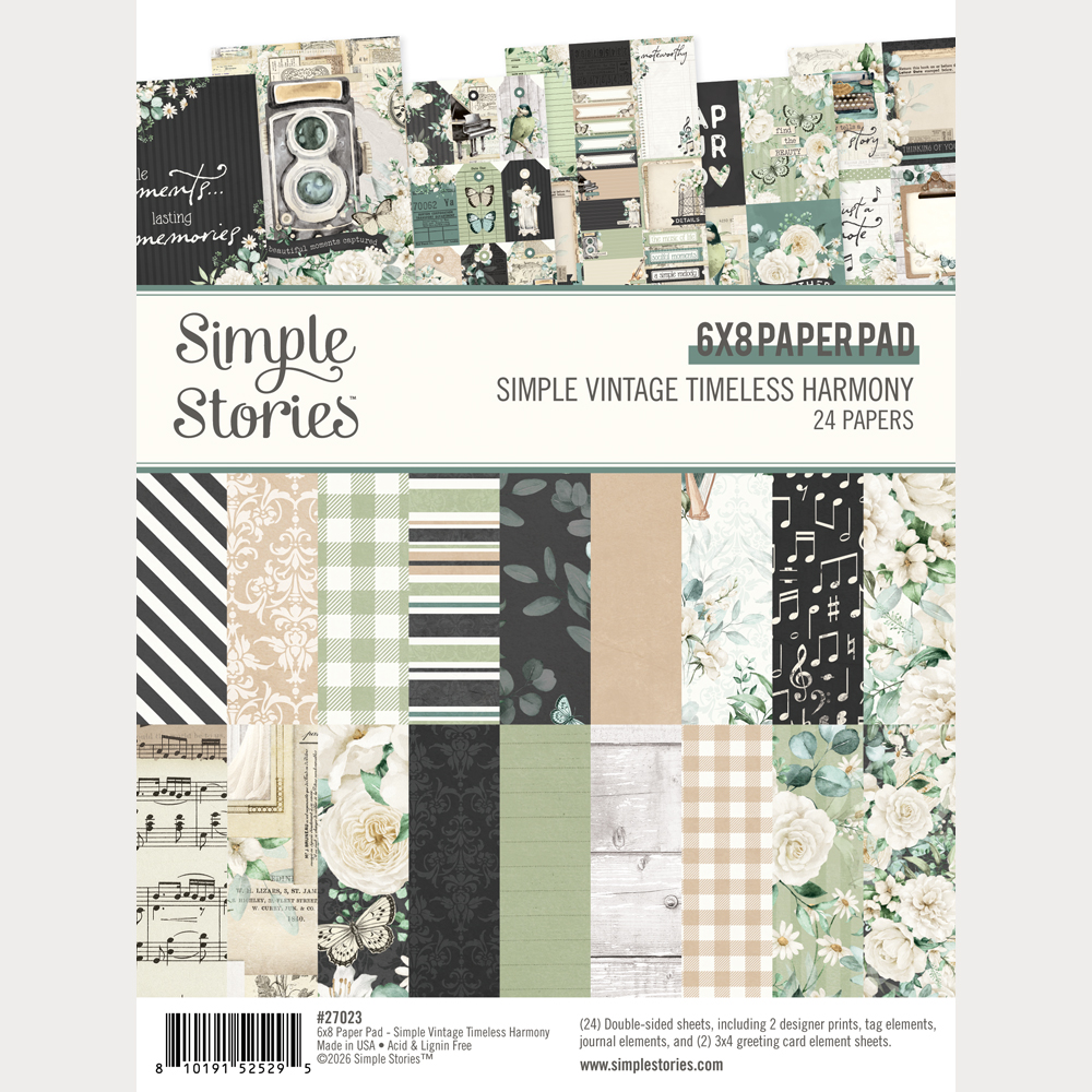 Simple Stories Simple Vintage Timeless Harmony 6X8 Pad