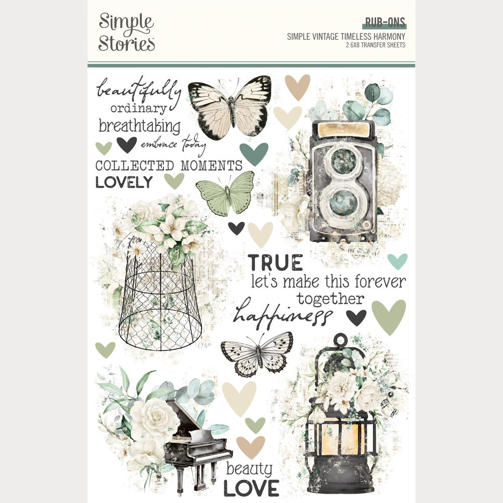 Simple Stories Simple Vintage Timeless Harmony Rub Ons