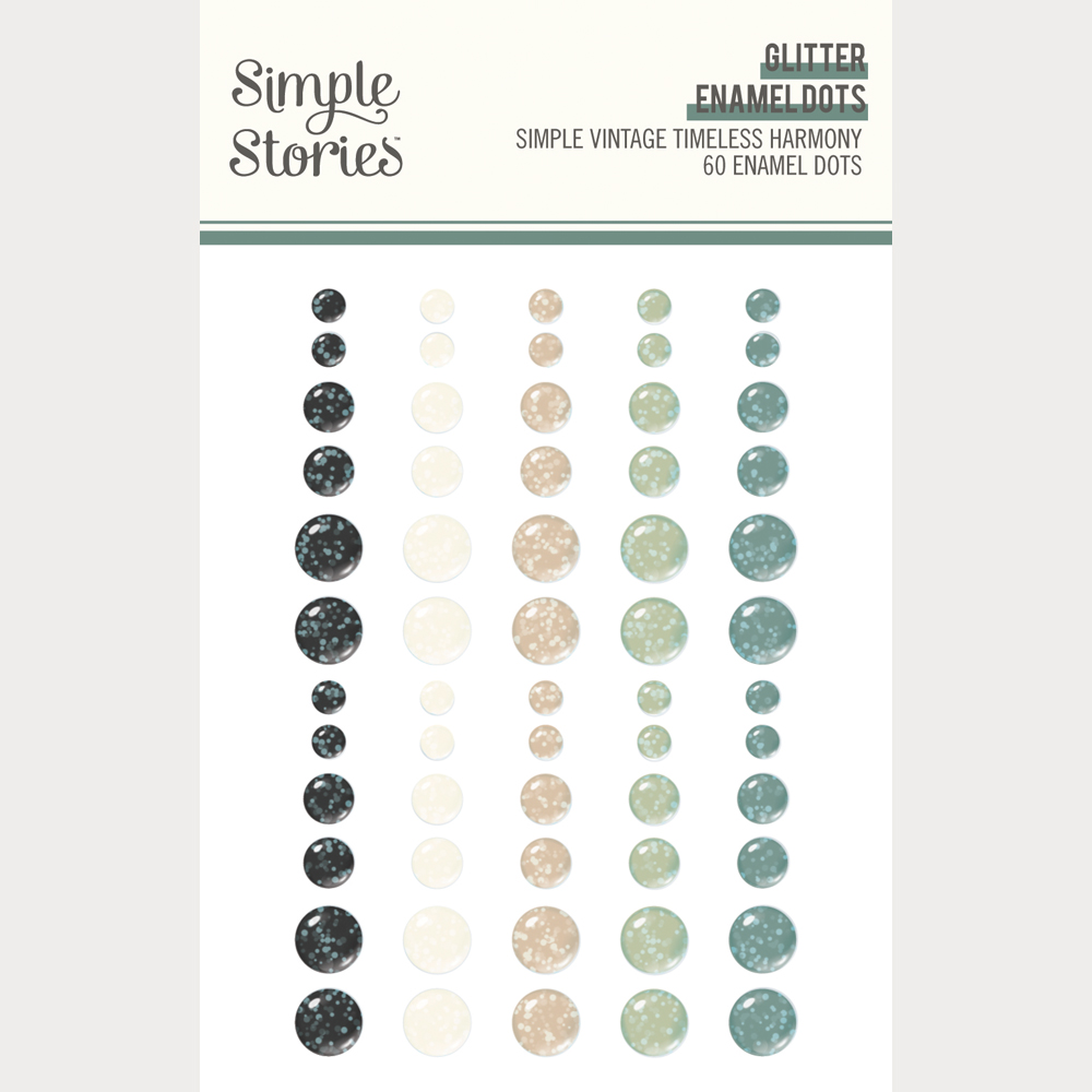 Simple Stories Simple Vintage Timeless Harmony Glitter Enamel Dots