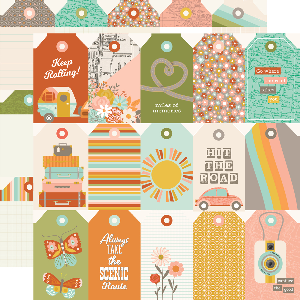 Simple Stories Open Road 12X12 Tag Elements