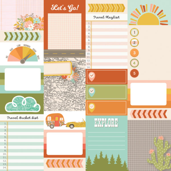 Simple Stories Open Road 12X12 Journal Elements