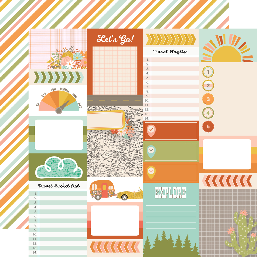 Simple Stories Open Road 12X12 Journal Elements