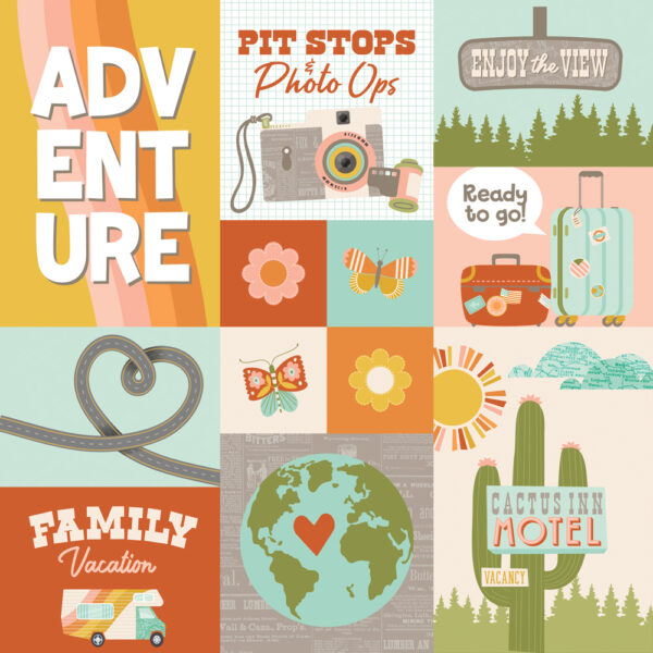 Simple Stories Open Road 12X12 Combo Elements