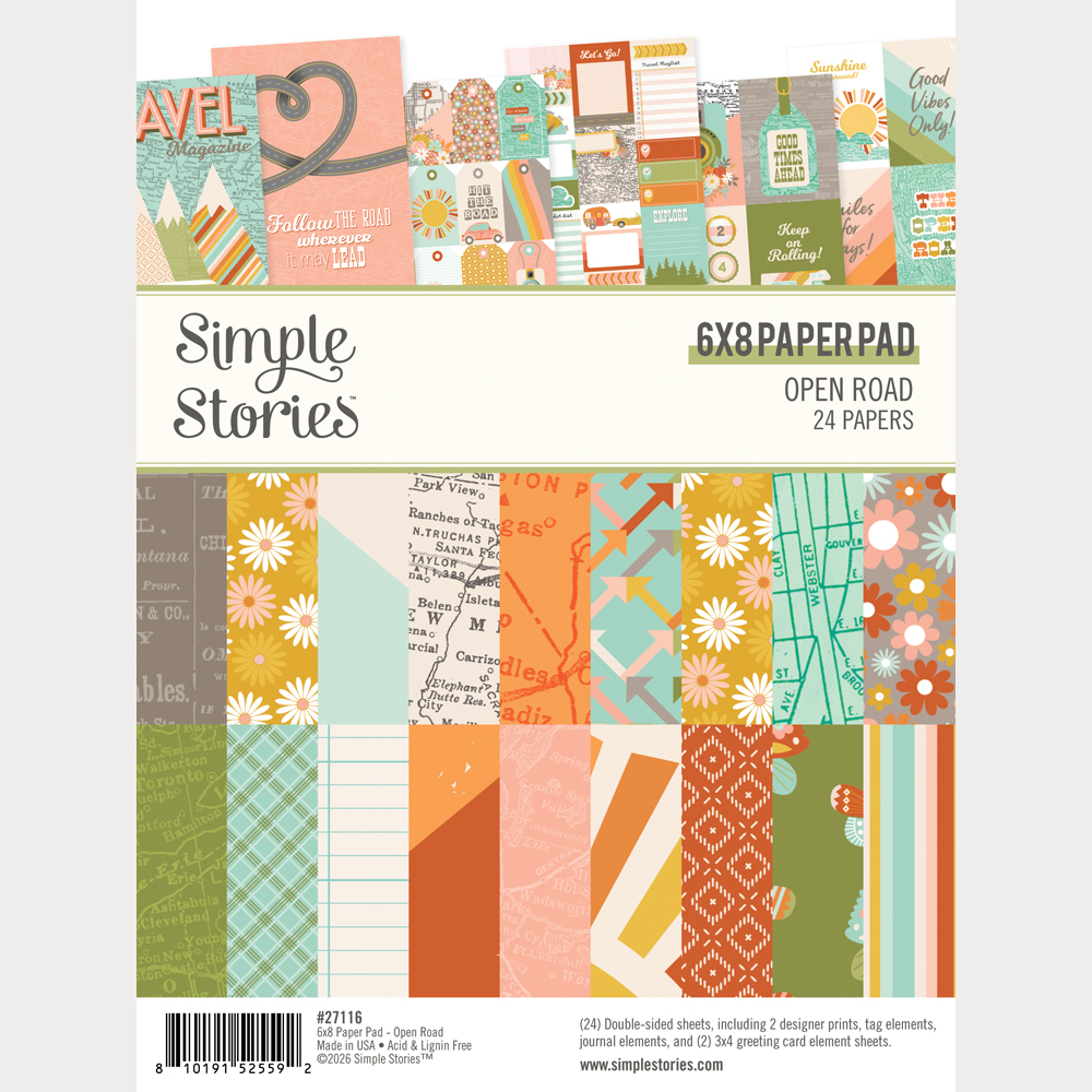 Simple Stories Open Road 6X8 Pad