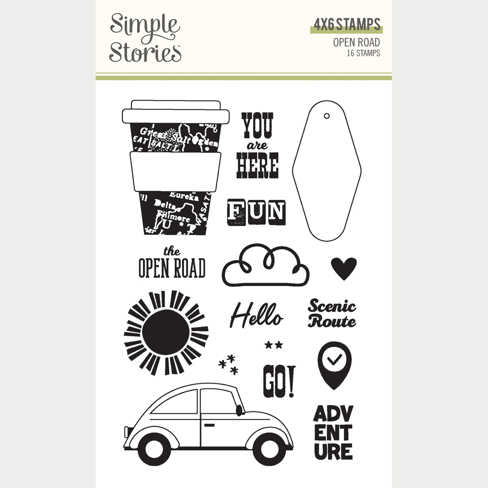 Simple Stories Open Road Stamps