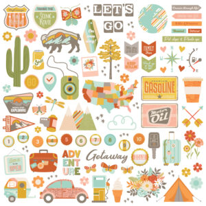 Simple Stories Open Road Chipboard Pieces