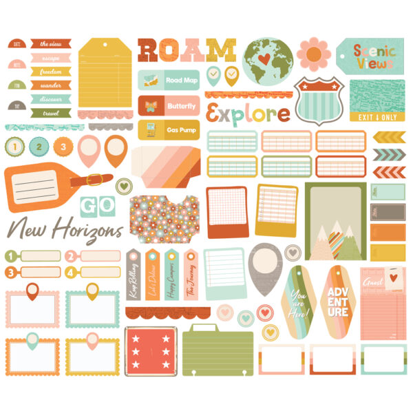 Simple Stories Open Road Journal Bits & Pieces