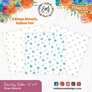 Emily Moore Designs Stencil Dainty Dots