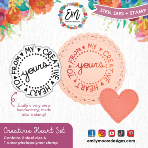 Emily Moore Designs Die Creative Heart Die and Stamp