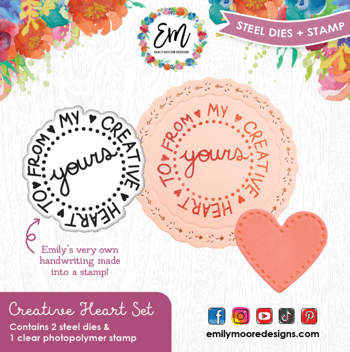 Emily Moore Designs Die Creative Heart Die and Stamp