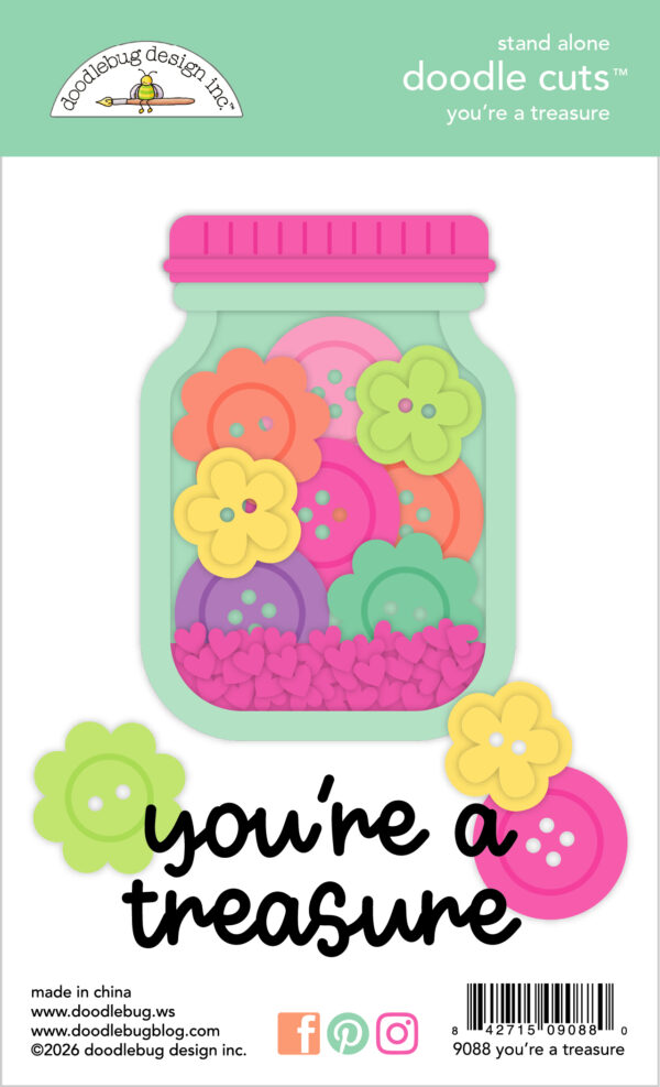 Doodlebug Die You're A Treasure