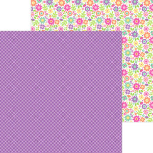 Doodlebug Color Me Crafty 12X12 Plaid It's Purple