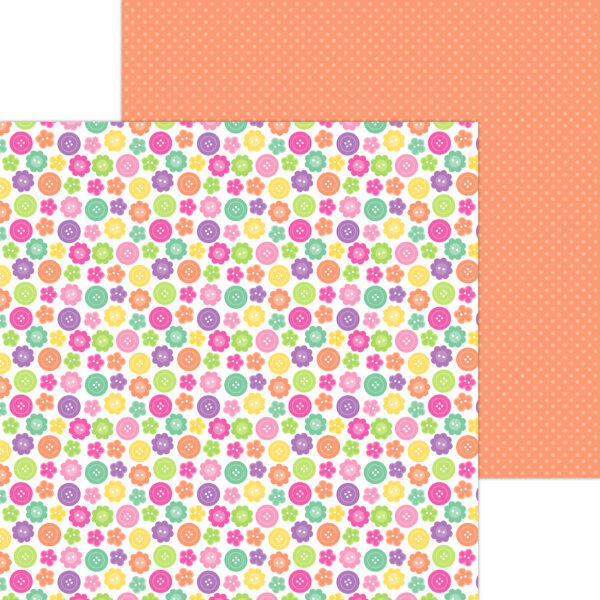 Doodlebug Color Me Crafty 12X12 Button Stash Doodlebug Color Me Crafty 12X12 Button Stash