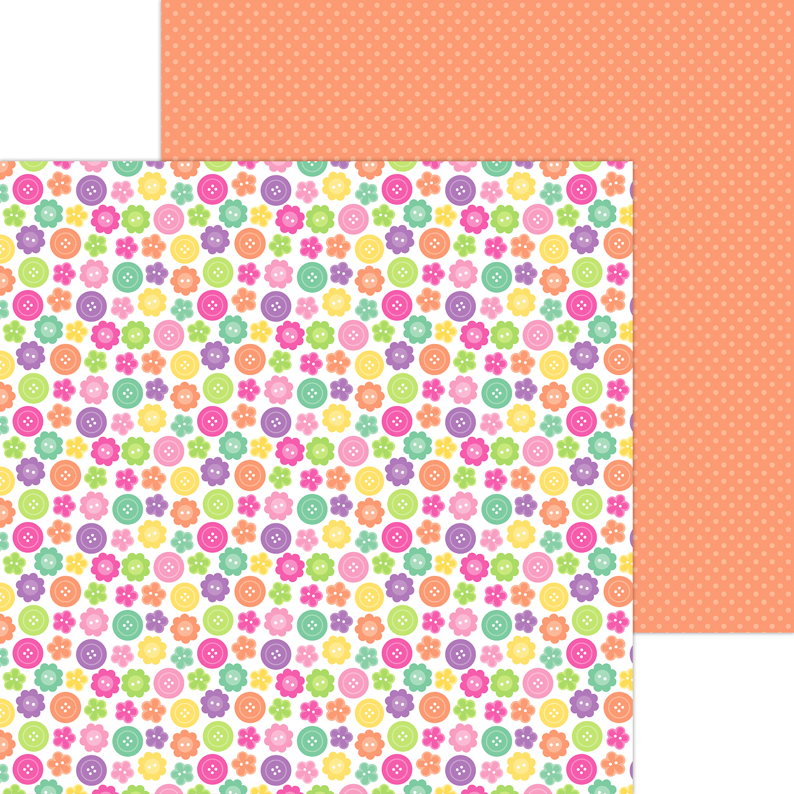 Doodlebug Color Me Crafty 12X12 Button Stash