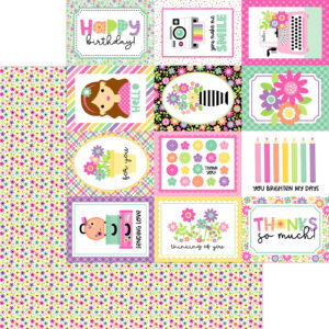 Doodlebug Color Me Crafty 12X12 Bitty Blossoms