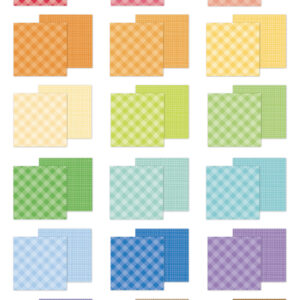 Doodlebug 6X8 Pad Gingham-linen Rainbow Petite Prints