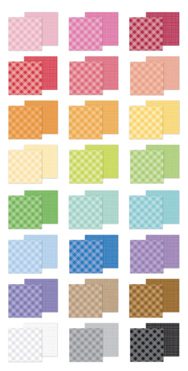 Doodlebug 6X8 Pad Gingham-linen Rainbow Petite Prints