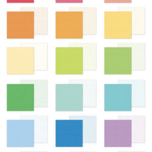 Doodlebug 6X8 Pad Swiss-dot Rainbow Petite Prints