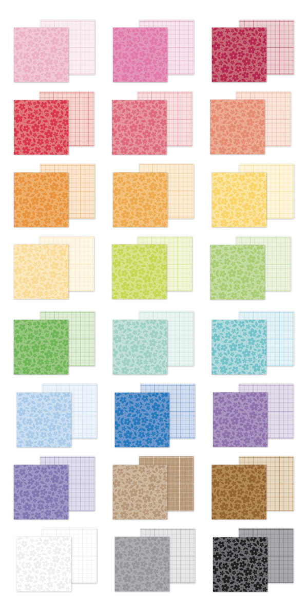 Doodlebug 6X8 Pad Floral-graph Rainbow Petite Prints