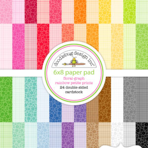 Doodlebug 6X8 Pad Floral-graph Rainbow Petite Prints