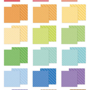 Doodlebug 6X8 Pad Dot-stripe Rainbow Petite Prints