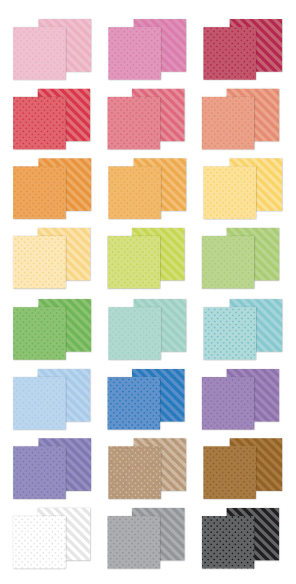 Doodlebug 6X8 Pad Dot-stripe Rainbow Petite Prints