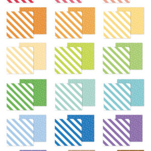Doodlebug 6X8 Pad Candy Stripe-sprinkles Rainbow Petite Prints