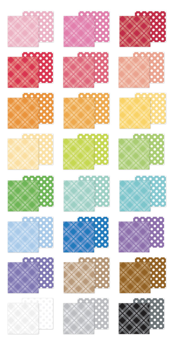 Doodlebug 6X8 Pad Plaid-polka Dot Rainbow Petite Prints