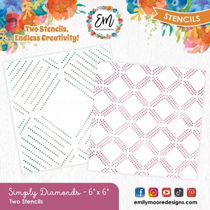 EMILY MOORE STENCIL SIMPLY DIAMONDS