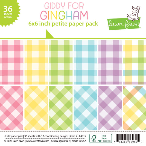 Lawn Fawn 6X6 Collection Giddy For Gingham Lawn Fawn 6X6 Collection Giddy For Gingham