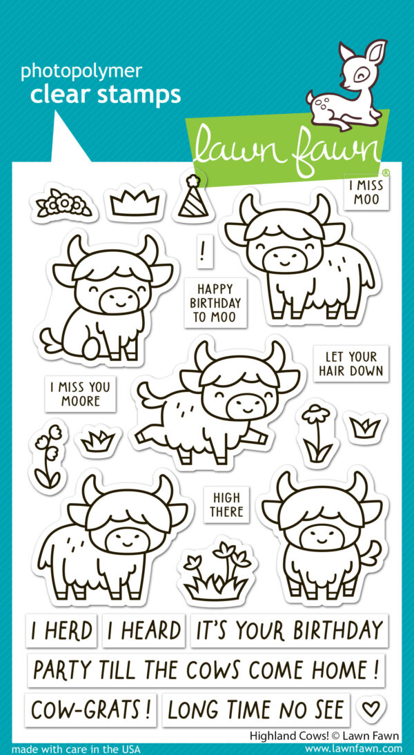 Lawn Fawn Highland Cows!