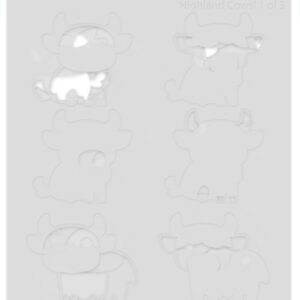 Lawn Fawn Highland Cows! Coloring Stencils