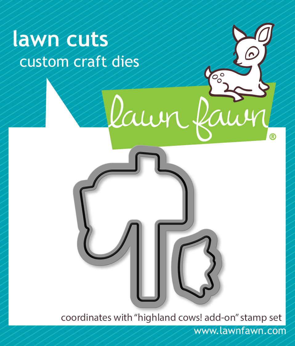 Lawn Fawn Highland Cows! Add-on Dies