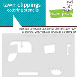 Lawn Fawn Highland Cows! Add-on Coloring Stencil