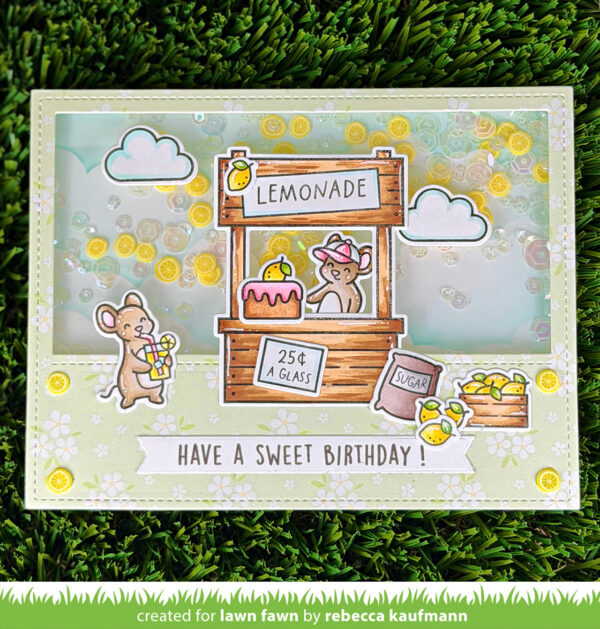 Lawn Fawn Make Lemonade! Add-on Coloring Stencil