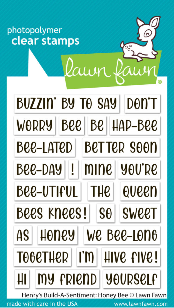 Lawn Fawn Henry’s Build-a-sentiment: Honey Bee Lawn Fawn Henry's Build-a-sentiment: Honey Bee