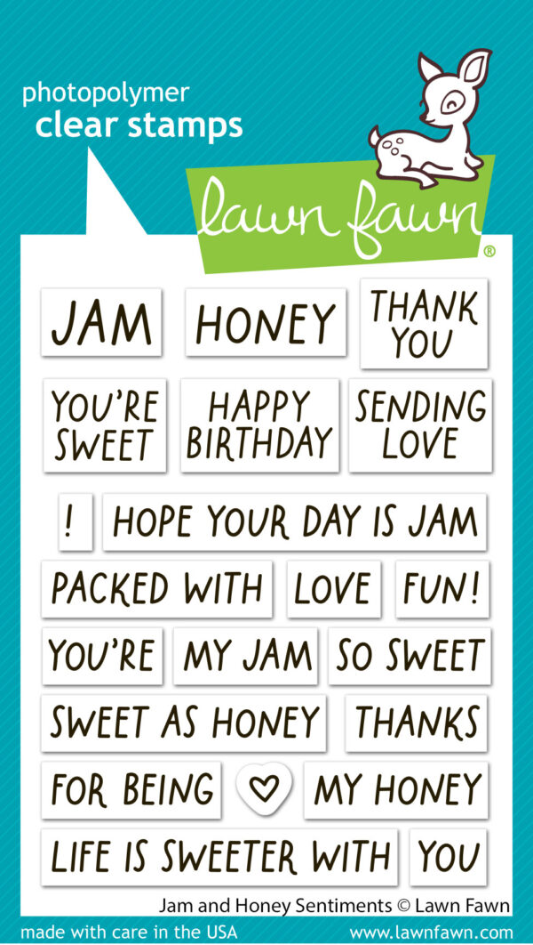 Lawn Fawn Jam and Honey Sentiments
