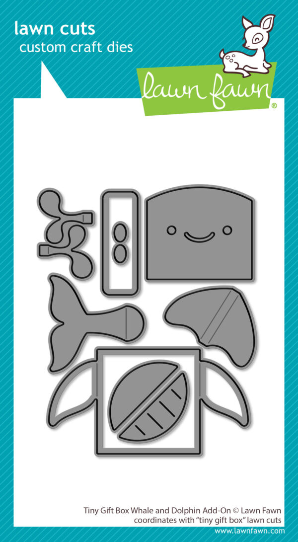 Lawn Fawn Tiny Gift Box Whale and Dolphin Add-on Dies Lawn Fawn Tiny Gift Box Whale and Dolphin Add-on Dies