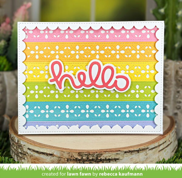 Lawn Fawn Folksy Petal Border Dies