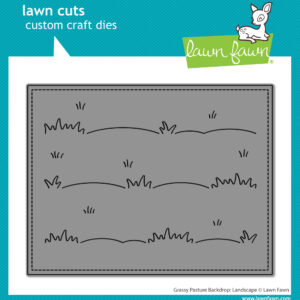 Lawn Fawn Grassy Pasture Backdrop: Landscape Dies