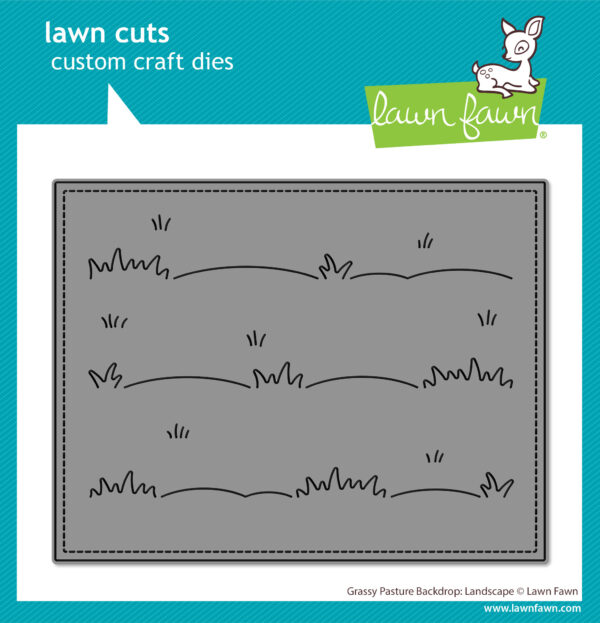 Lawn Fawn Grassy Pasture Backdrop: Landscape Dies